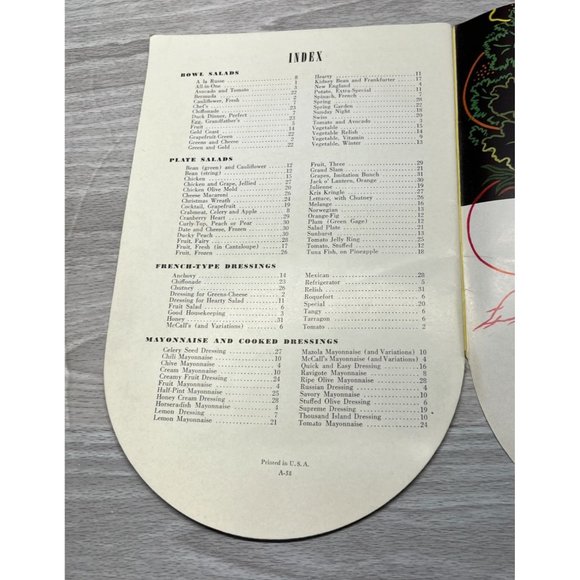 Mazola Salad Bowl Vintage Recipe Booklet 1938 Salad Oil Cookbook - Picture 8 of 8